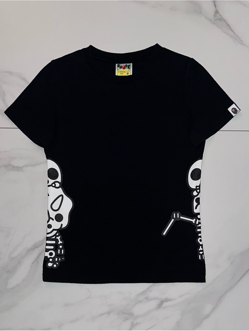 Bape Baby Milo Skeleton Dinosaur Tee Ladies Size XS